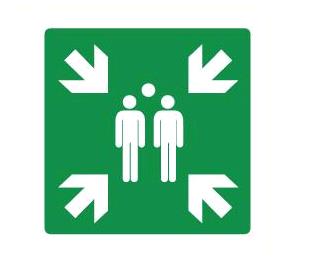 Verzamelplaats bord kunststof 600x600mm